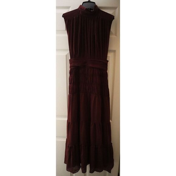 Derek Lam Burgundy Midi Dress XL sizing - Picture 5 of 13
